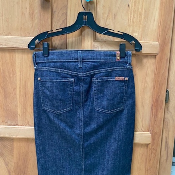 NWOT 7 For All Mankind Roxy Denim Skirt Size 25 - Picture 4 of 5